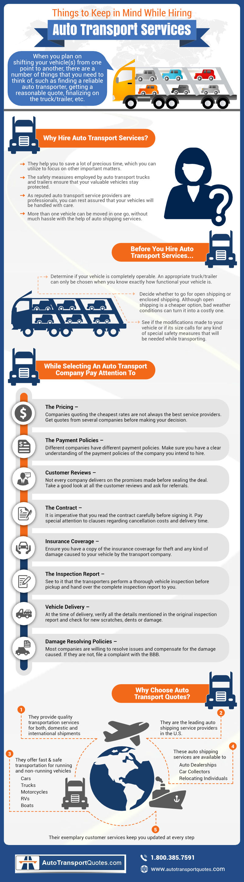 Things to Keep in Mind While Hiring Auto Transport Services
